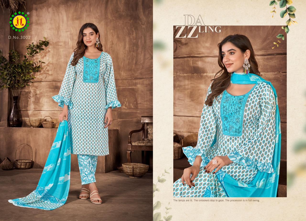 Jt Zara Vol 3 Slub Printed Dress Material Wholesale catalog