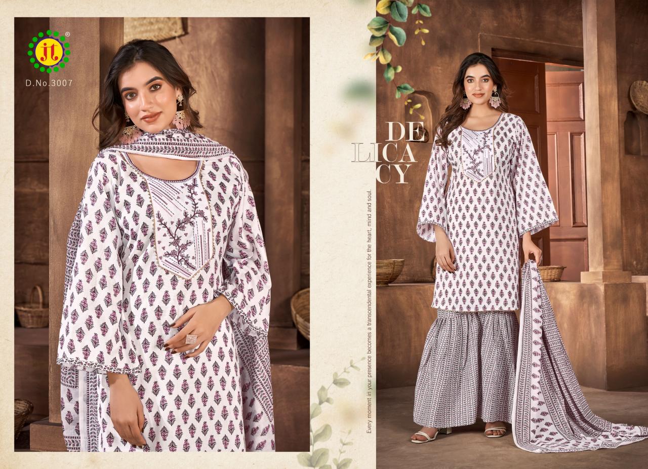 Jt Zara Vol 3 Slub Printed Dress Material Wholesale catalog