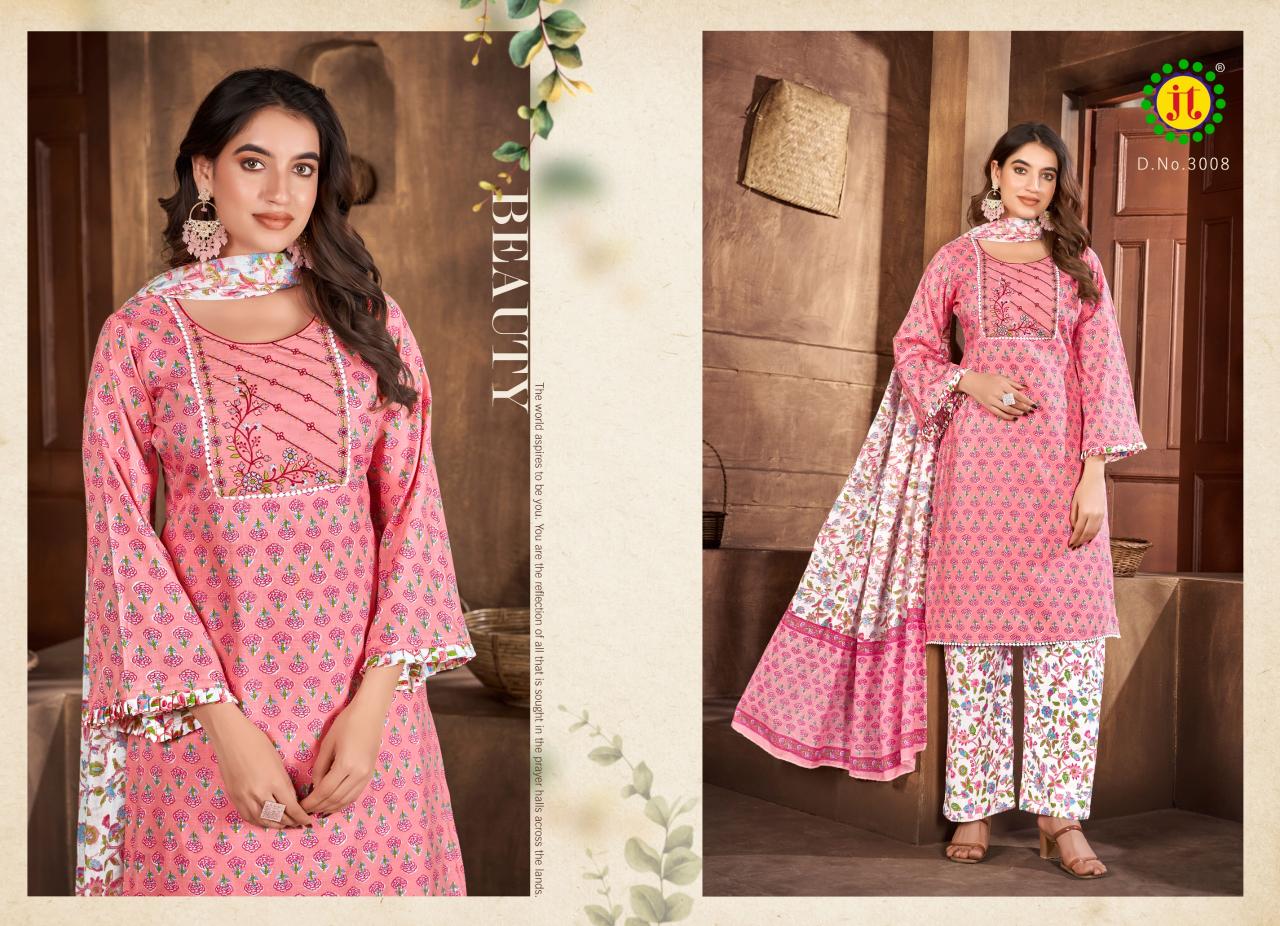 Jt Zara Vol 3 Slub Printed Dress Material Wholesale catalog