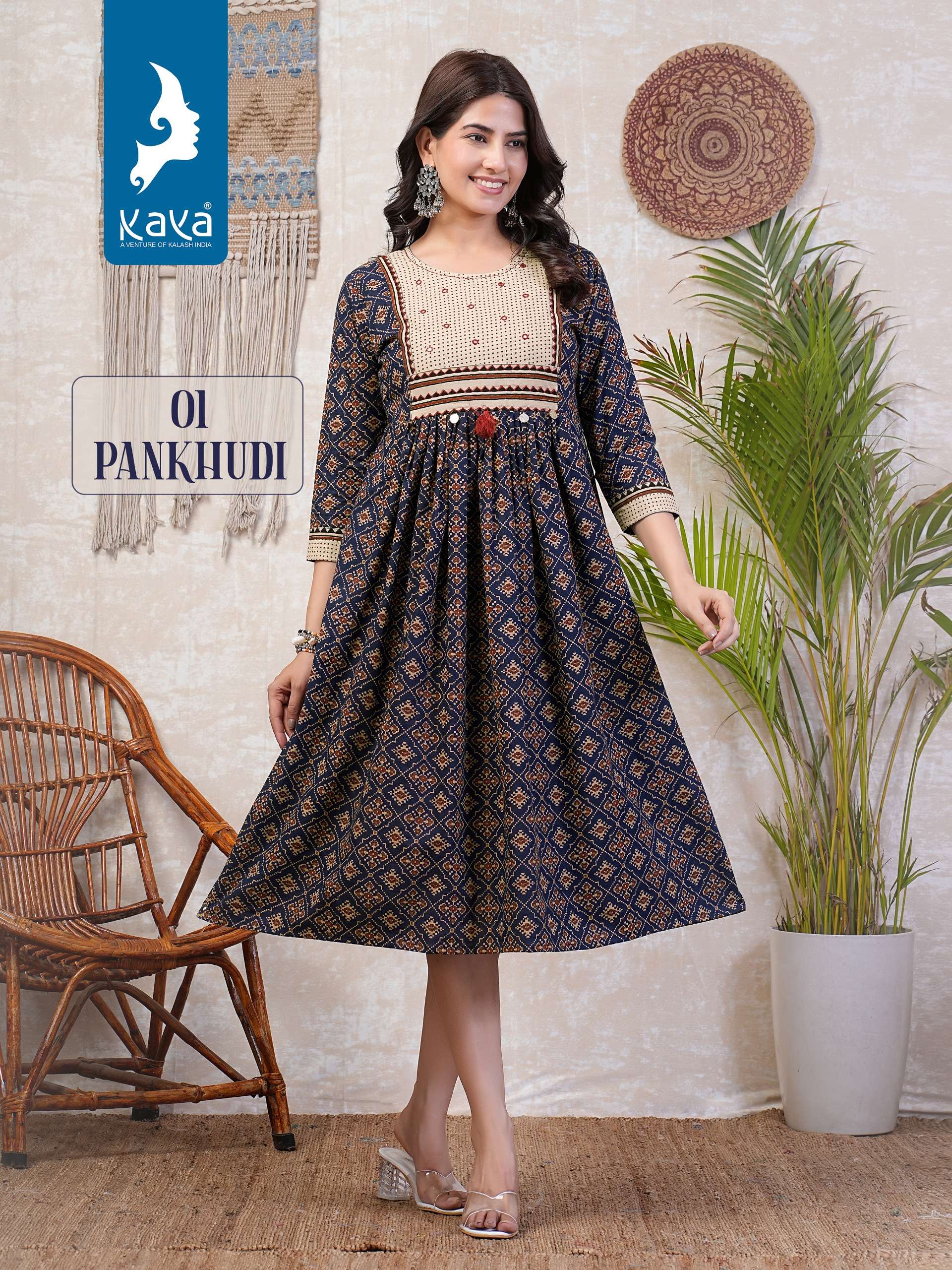 KAYA PANKHUDI Kurti Wholesale catalog