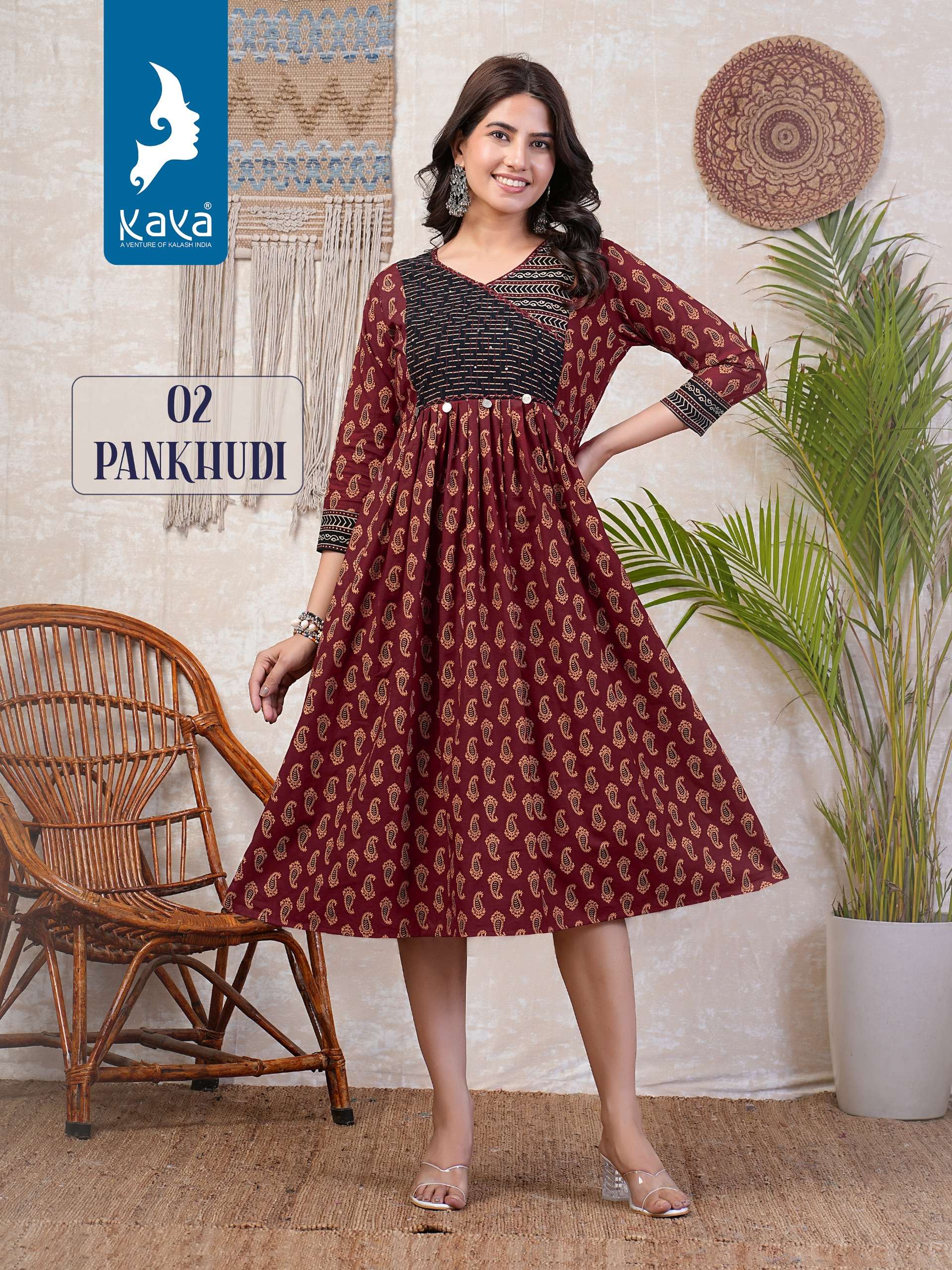 KAYA PANKHUDI Kurti Wholesale catalog