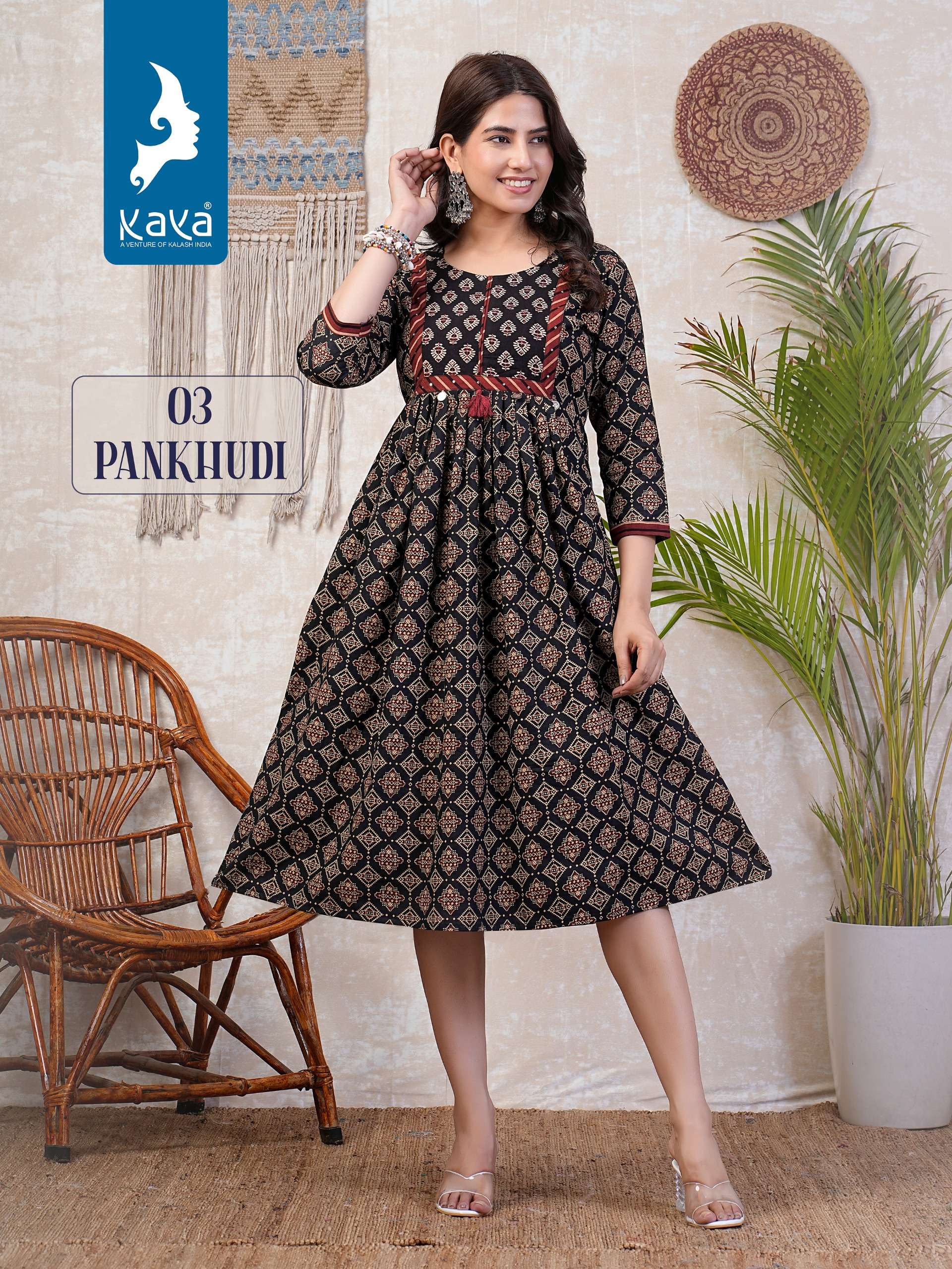 KAYA PANKHUDI Kurti Wholesale catalog