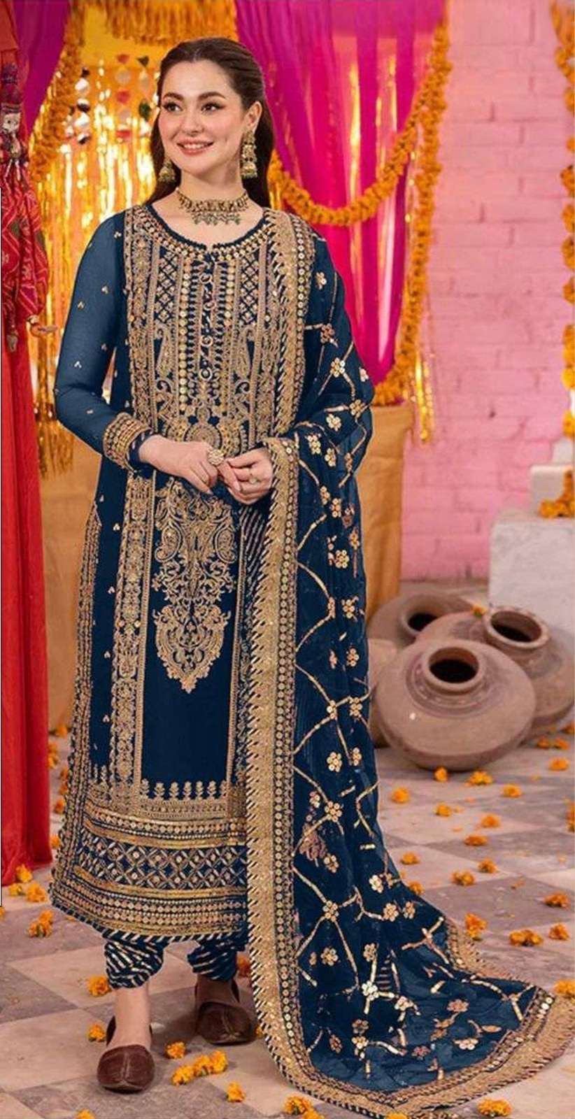 Kb Super Hit 1085 Faux Georgette Designer Salwar Suit Wholesale catalog