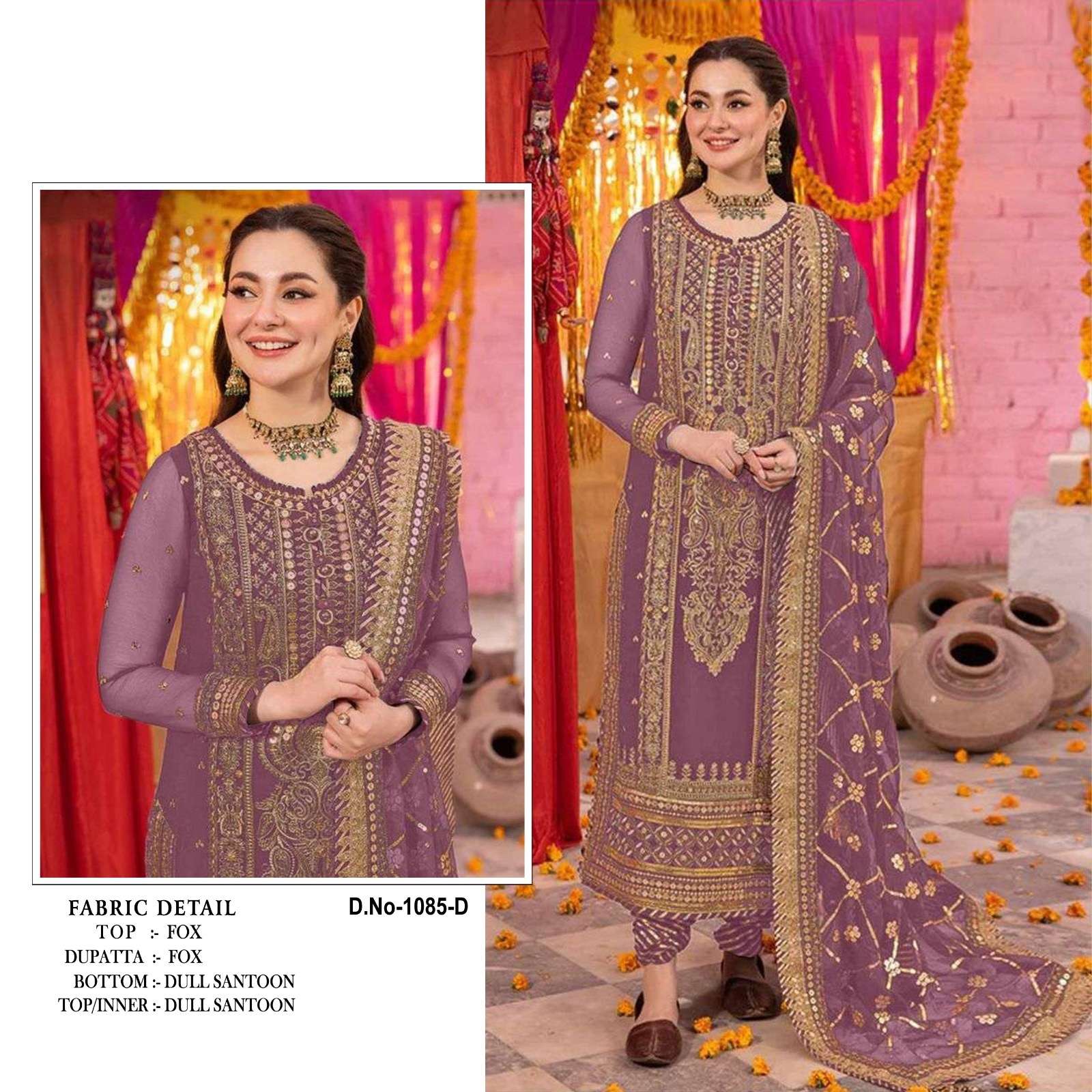 Kb Super Hit 1085 Faux Georgette Designer Salwar Suit Wholesale catalog