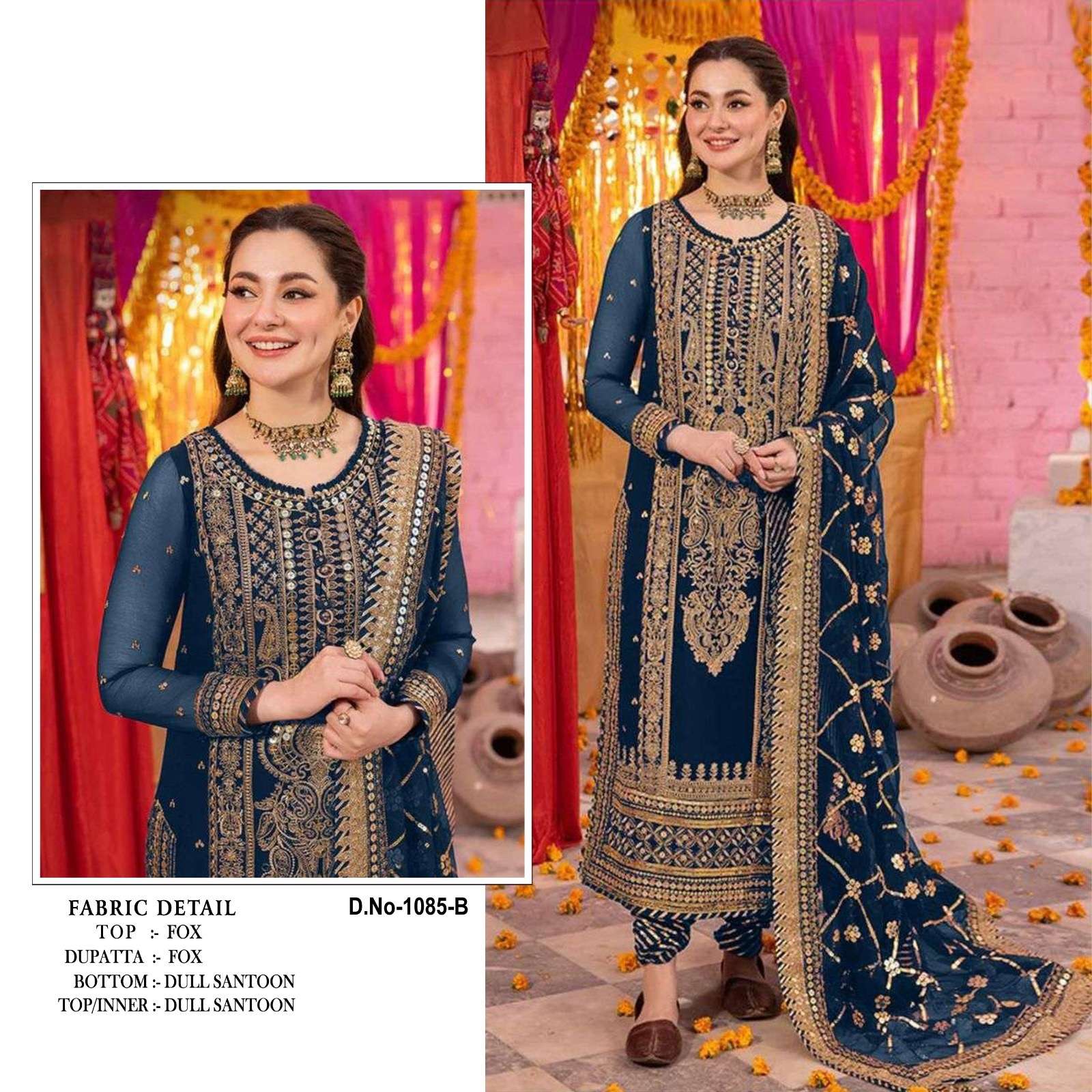 Kb Super Hit 1085 Faux Georgette Designer Salwar Suit Wholesale catalog