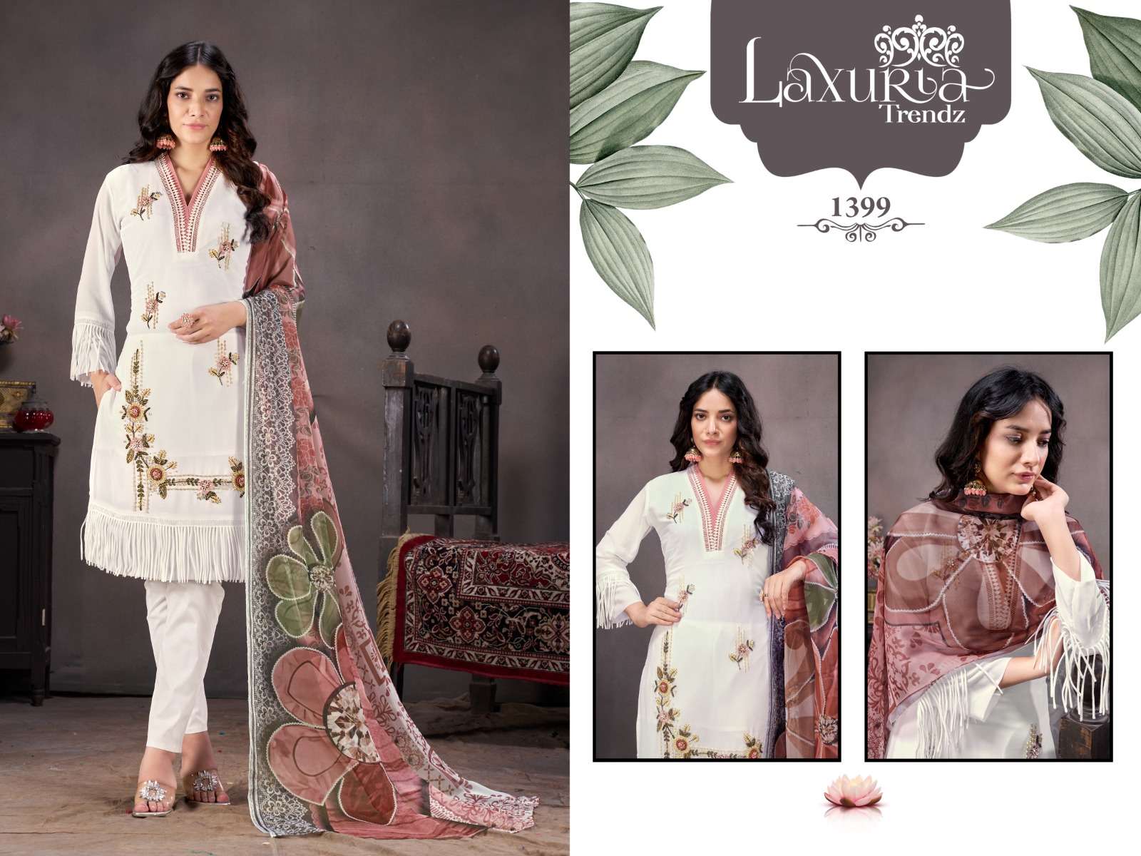 Laxuria Trendz 1399 Georgette Salwar Kameez Wholesale catalog 