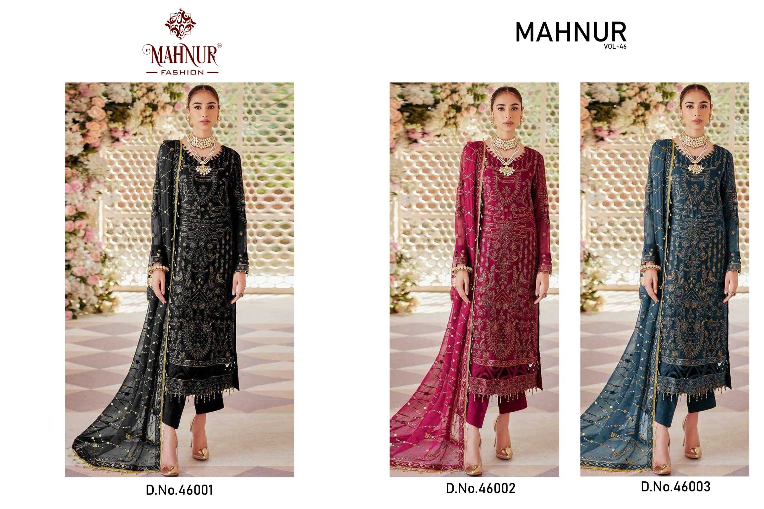 Mahnur Vol 46 Georgette Salwar Kameez  Wholesale catalog