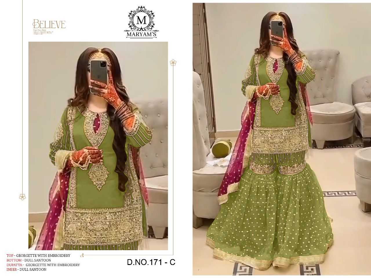 Maryams 171 Embroidered Salwar Kameez Wholesale catalog