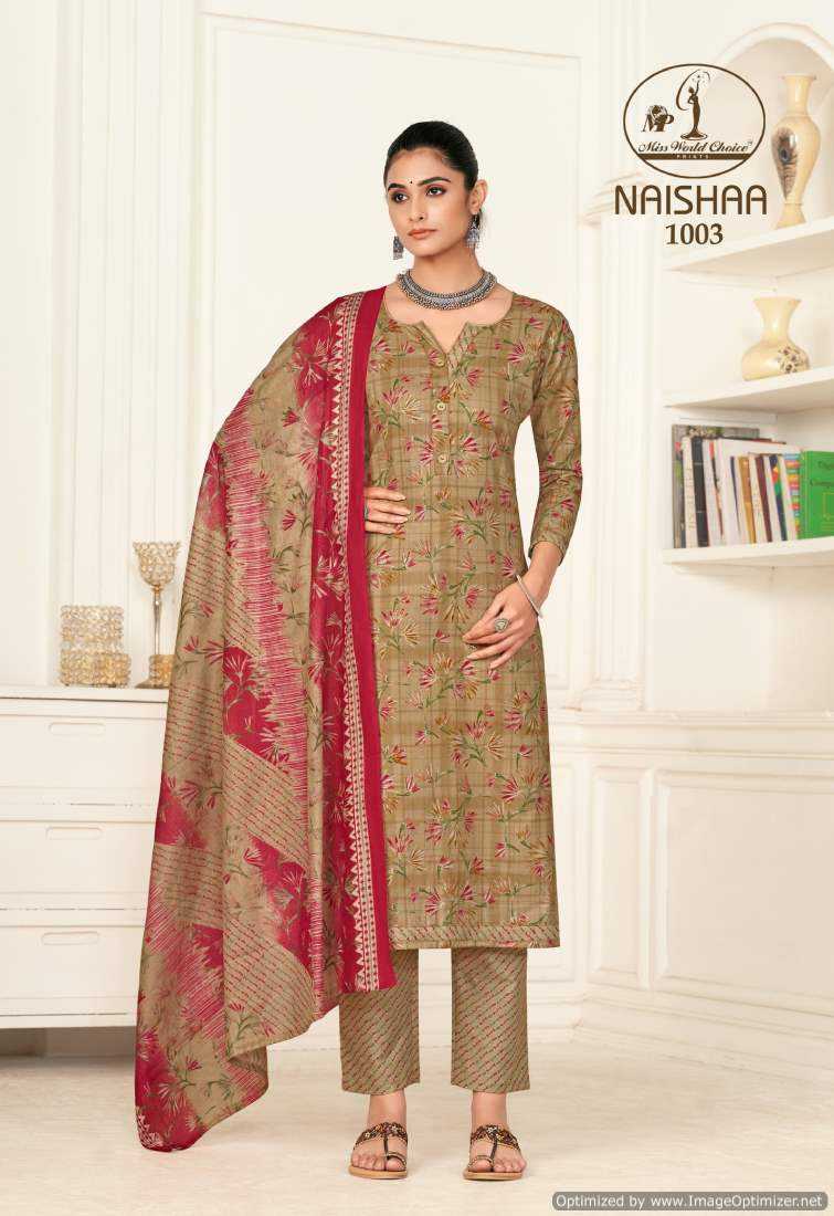 Miss World Naishaa Vol-1 – Dress Material - Wholesale Catalog