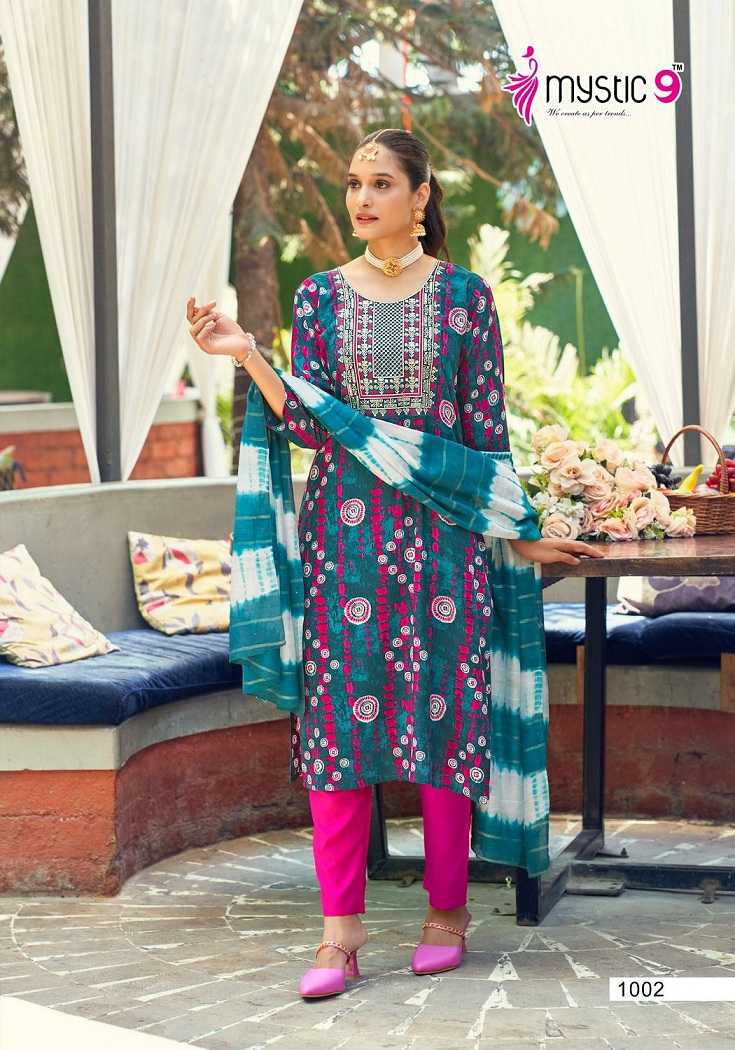 Mystic9 Khanak Vol-1 – Kurti Pant With Dupatta Wholesale Catalog