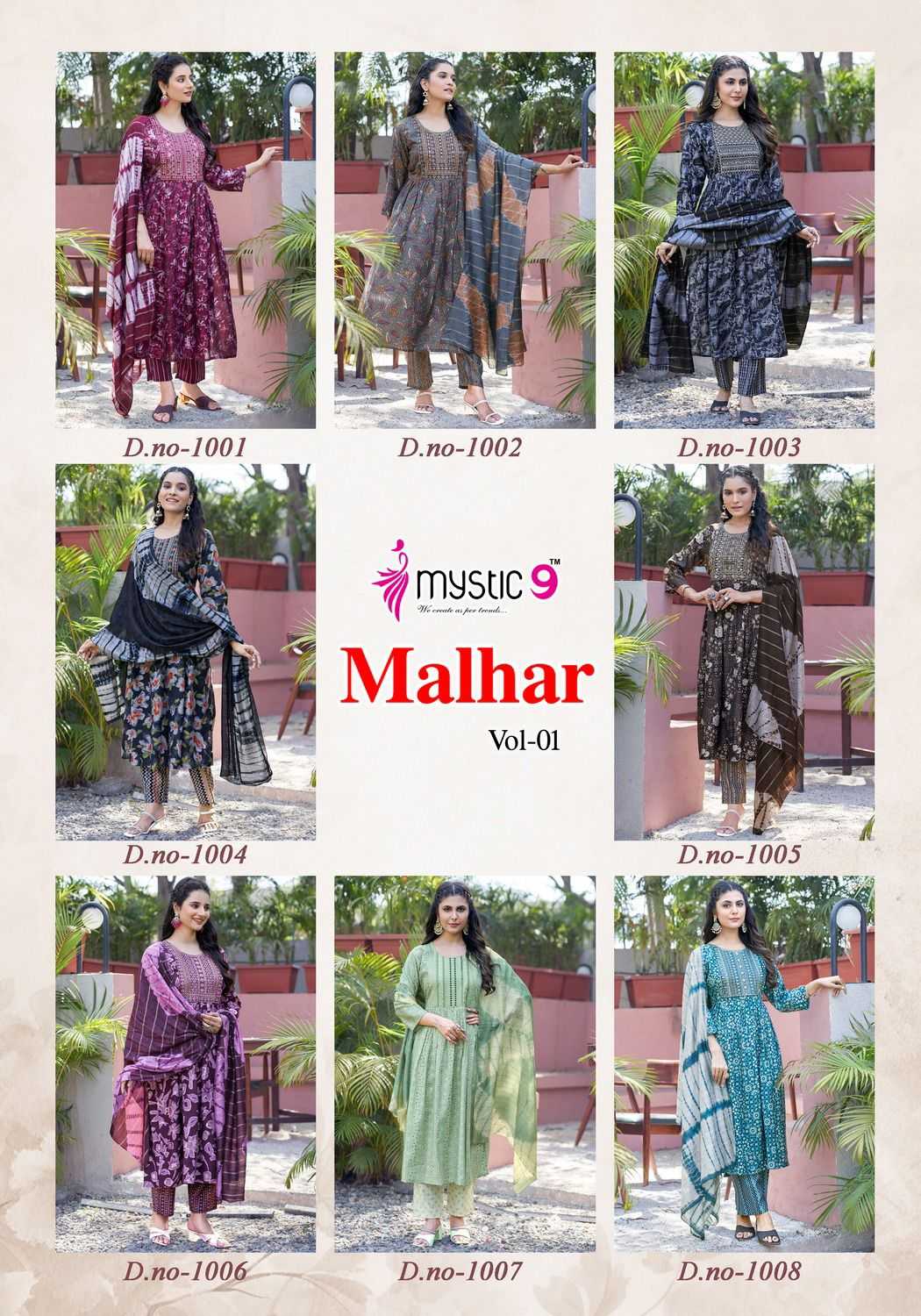 MYSTIC9 MALHAR vol -1 Kurti Wholesale catalog