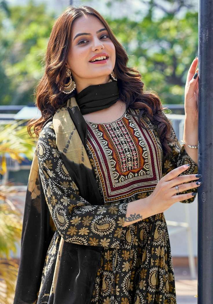 Mystic9 Sara Vol-5 – Nyra Cut Kurti Pant With Dupatta Wholesale Catalog