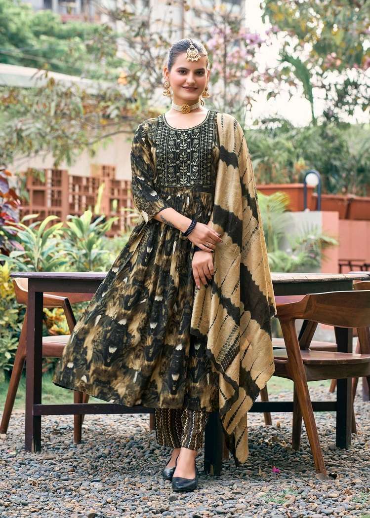 Mystic9 Shanaya Vol-1 – Umbrella Cut Kurti With Pant And Dupatta Wholesale Catalog