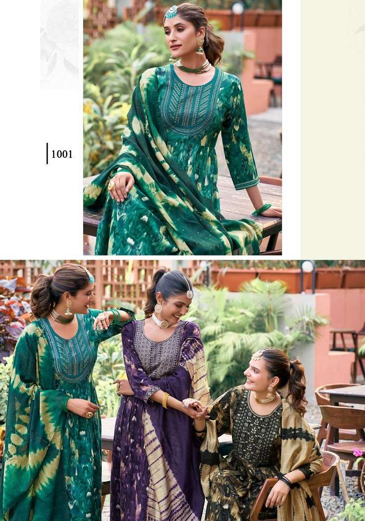 Mystic9 Shanaya Vol-1 – Umbrella Cut Kurti With Pant And Dupatta Wholesale Catalog