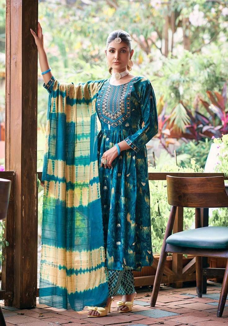 Mystic9 Shanaya Vol-1 – Umbrella Cut Kurti With Pant And Dupatta Wholesale Catalog