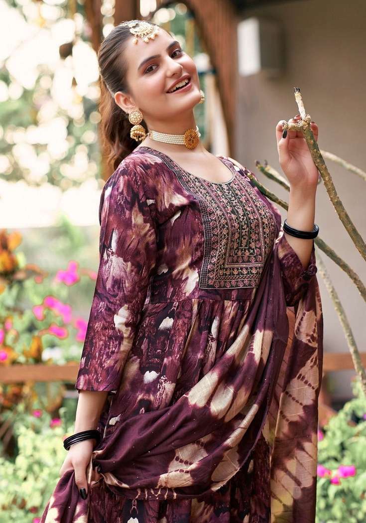 Mystic9 Shanaya Vol-1 – Umbrella Cut Kurti With Pant And Dupatta Wholesale Catalog