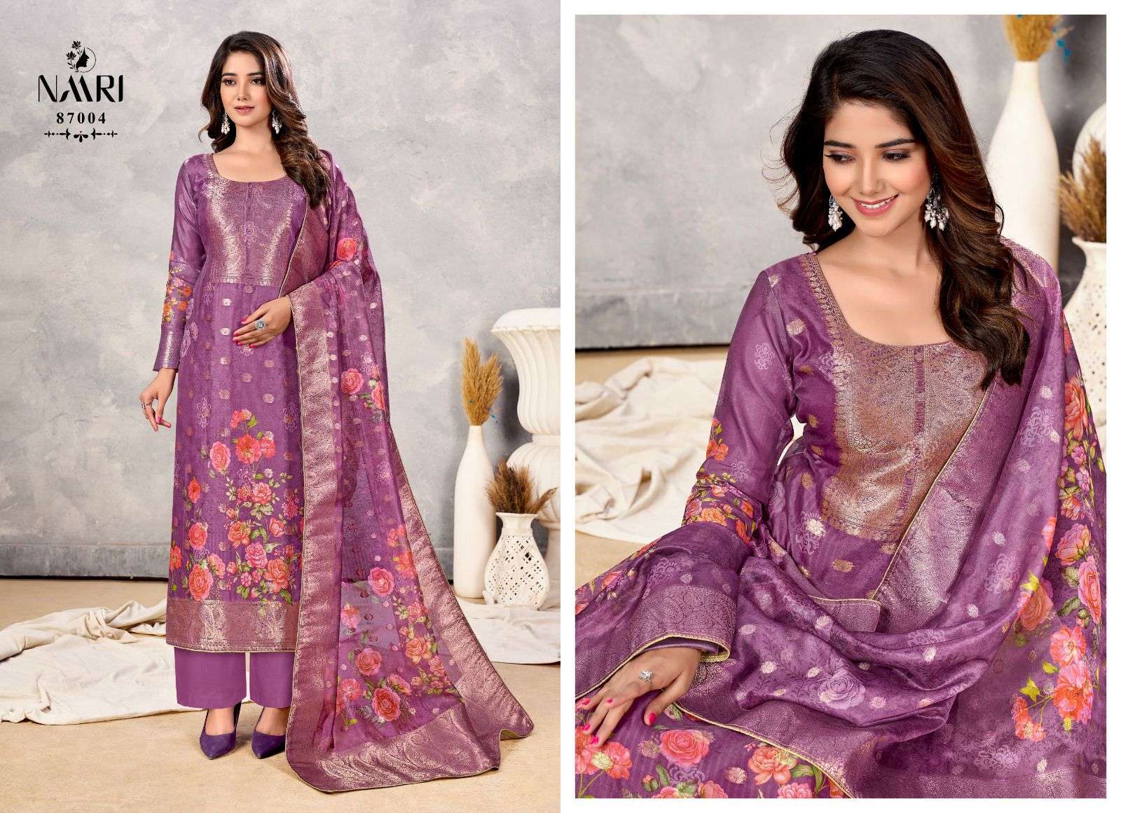 Naari Avanti Organza Jacquard Salwar Kameez Wholesale catalog