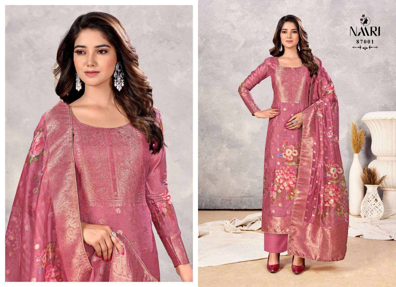 Naari Avanti Organza Jacquard Salwar Kameez Wholesale catalog