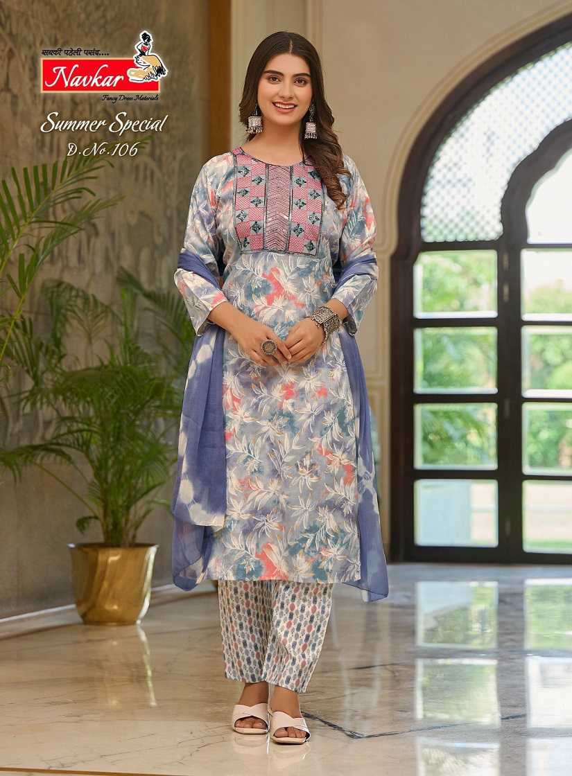 Navkar Summer Special Vol-1 – Kurti Pant With Dupatta Wholesale Catalog