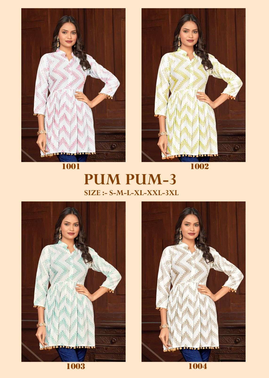 PUMPUM-3 HEAVY RAYON Kurti Wholesale catalog