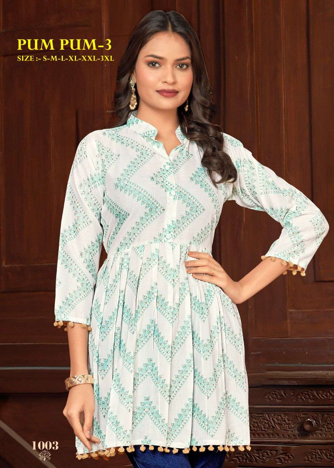 PUMPUM-3 HEAVY RAYON Kurti Wholesale catalog
