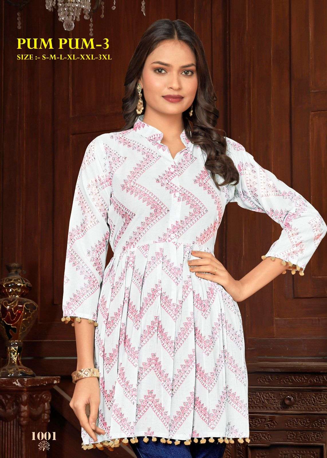 PUMPUM-3 HEAVY RAYON Kurti Wholesale catalog