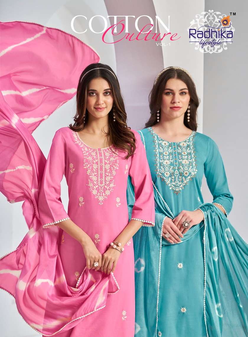 RADHIKA LIFE STYLE COTTON CULTURE vol 1 Kurti Wholesale catalog