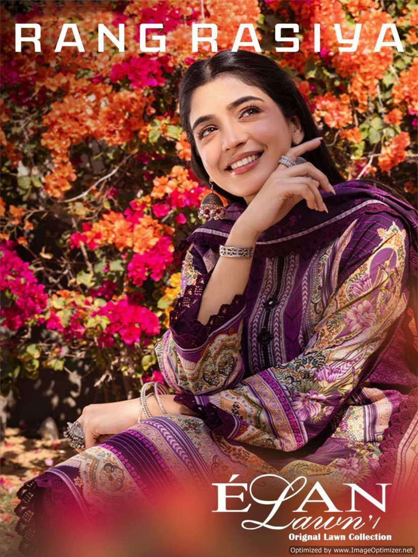 Rang Rasiya Elan Lawn – Dress Material - Wholesale Catalog