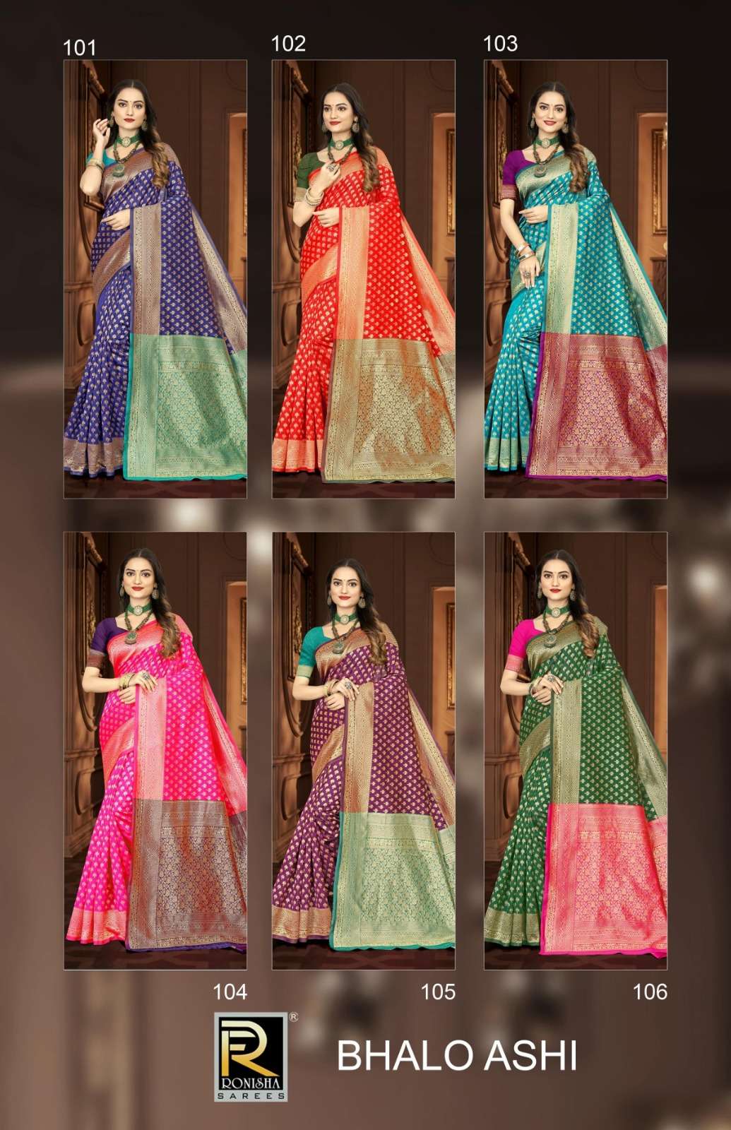 Ronisha Bhaloashi Banarasi Silk Saree Wholesale catalog