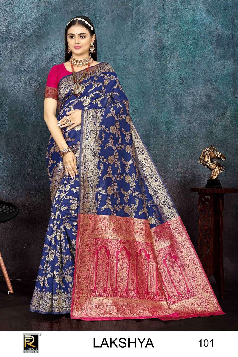 Ronisha Lakshya  Banarasi Silk Saree Wholesale catalog