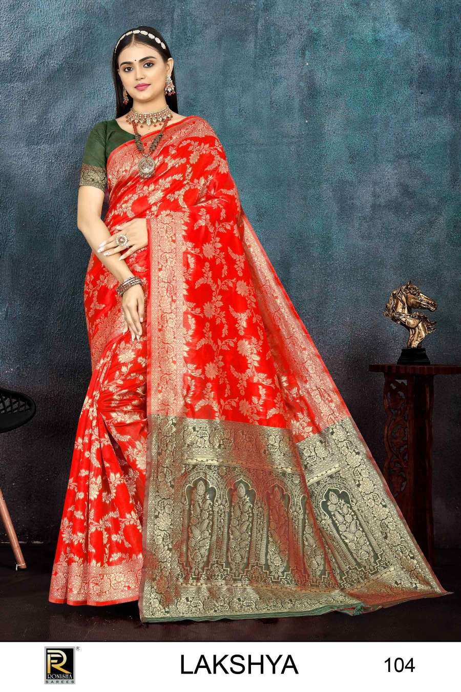 Ronisha Lakshya  Banarasi Silk Saree Wholesale catalog
