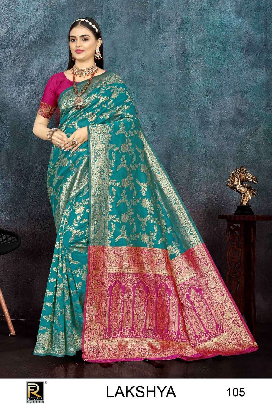 Ronisha Lakshya  Banarasi Silk Saree Wholesale catalog