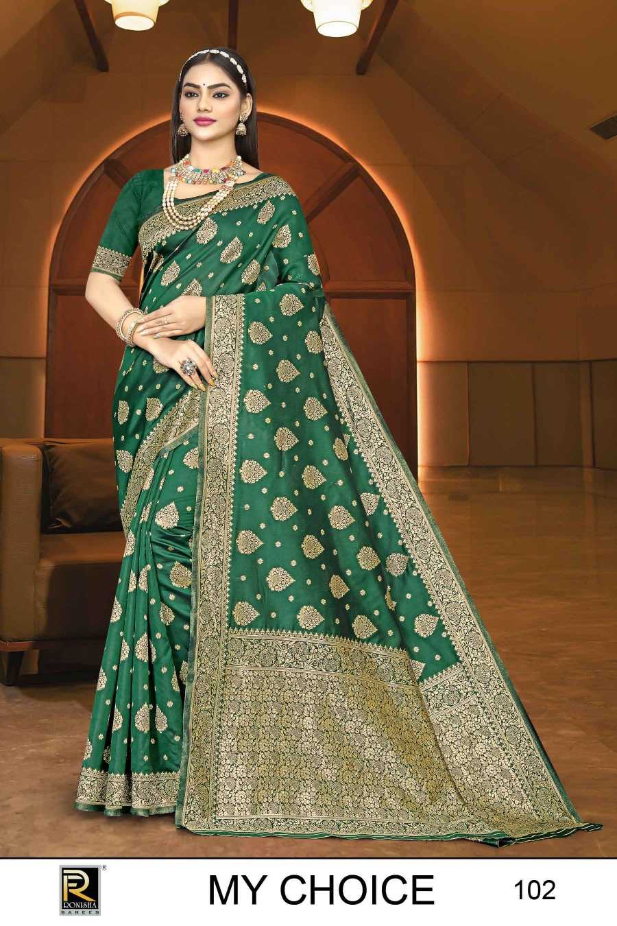 Ronisha My choice Banarasi Silk Saree Wholesale catalog