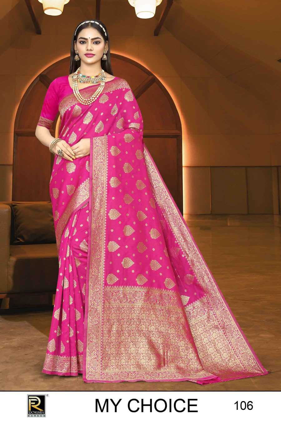Ronisha My choice Banarasi Silk Saree Wholesale catalog