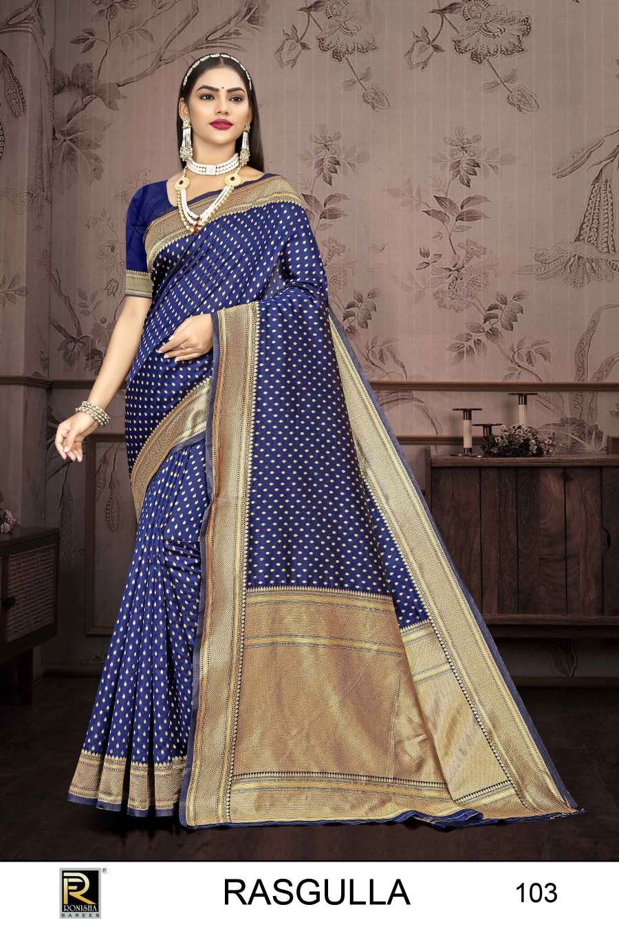 Ronisha Rasgulla  Banarasi Silk Saree Wholesale catalog