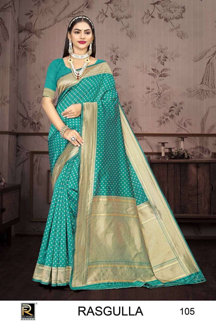 Ronisha Rasgulla  Banarasi Silk Saree Wholesale catalog
