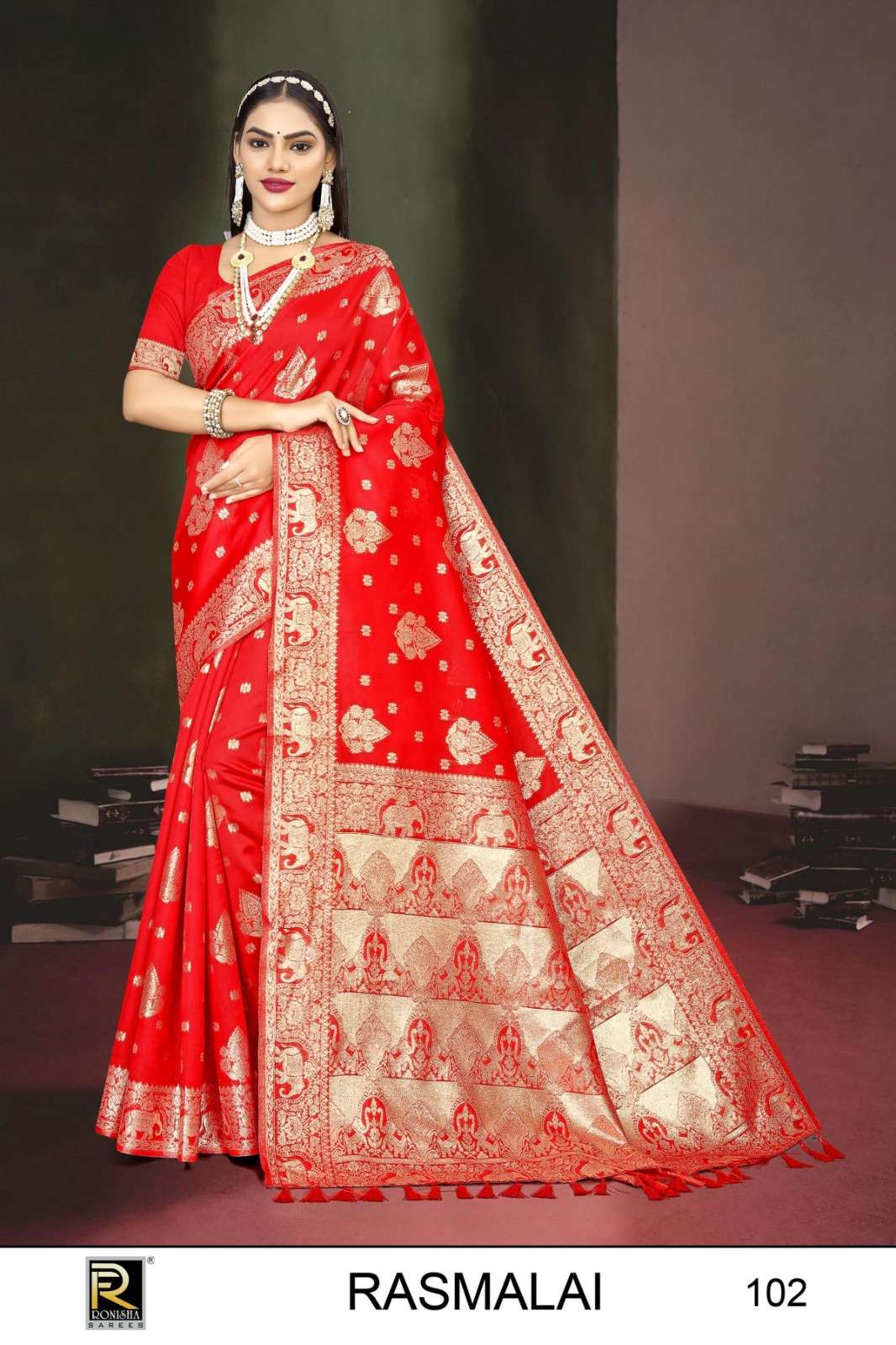 Ronisha Rasmalai-1 banarasi silk Saree Wholesale catalog