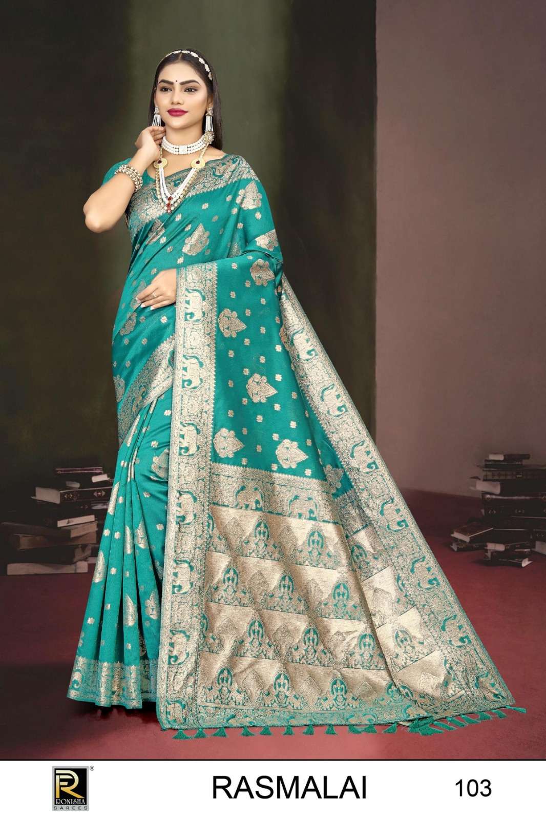 Ronisha Rasmalai-1 banarasi silk Saree Wholesale catalog
