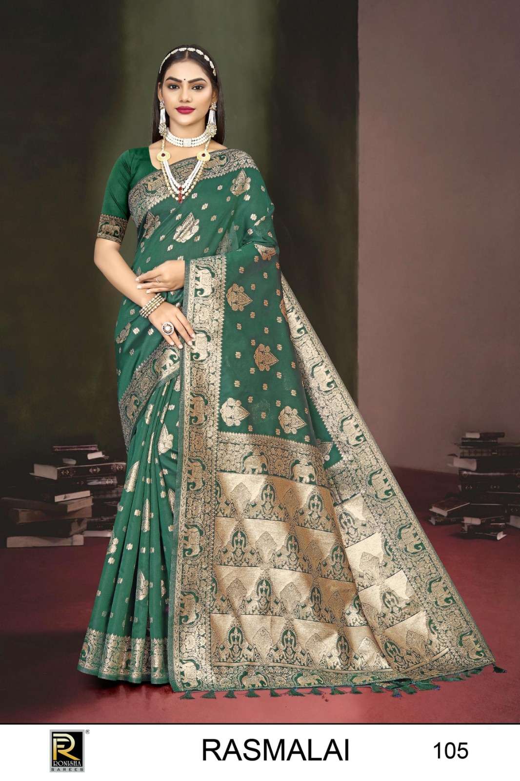 Ronisha Rasmalai-1 banarasi silk Saree Wholesale catalog