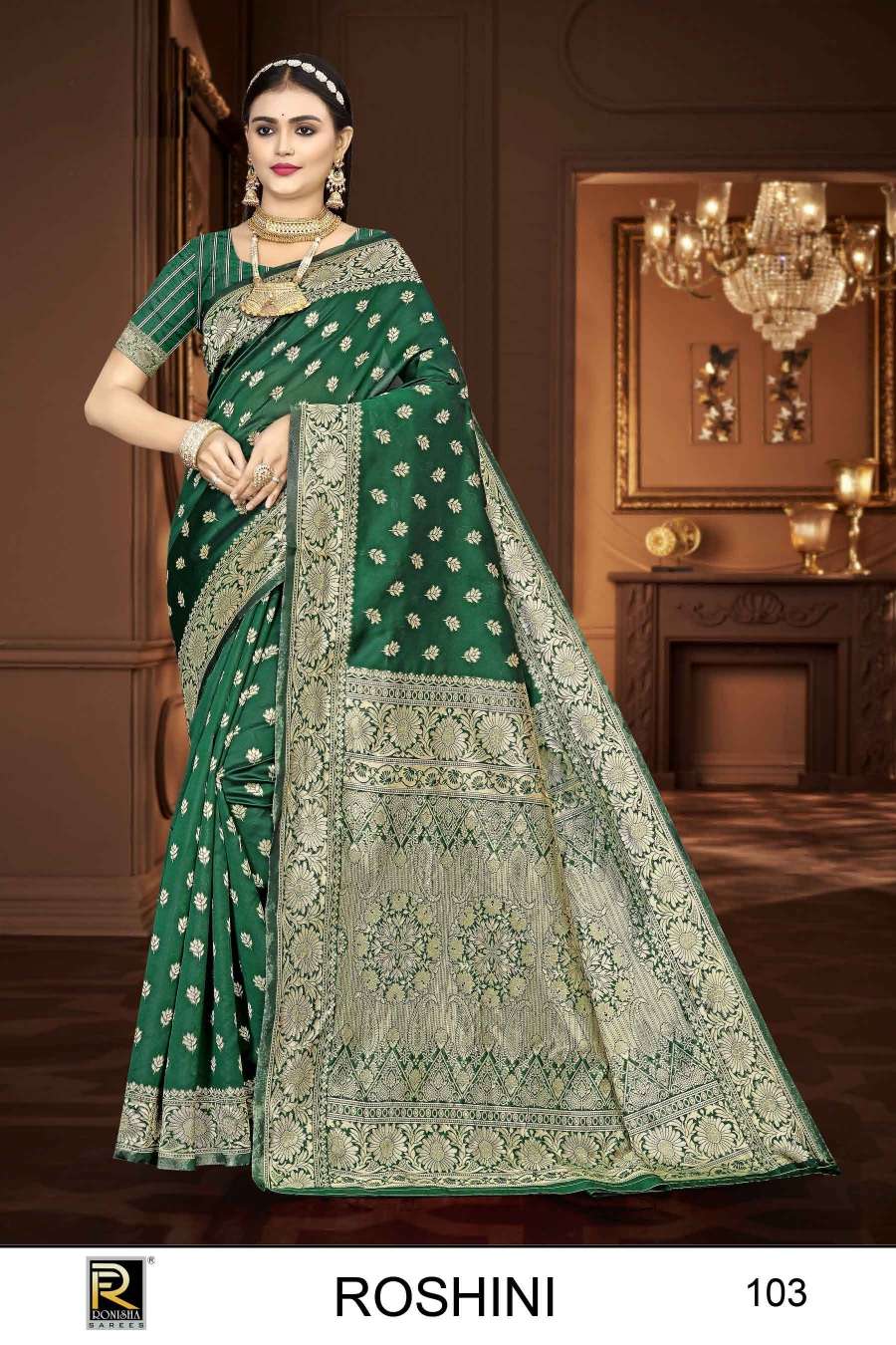 Ronisha Roshini  Banarasi Silk Saree Wholesale catalog