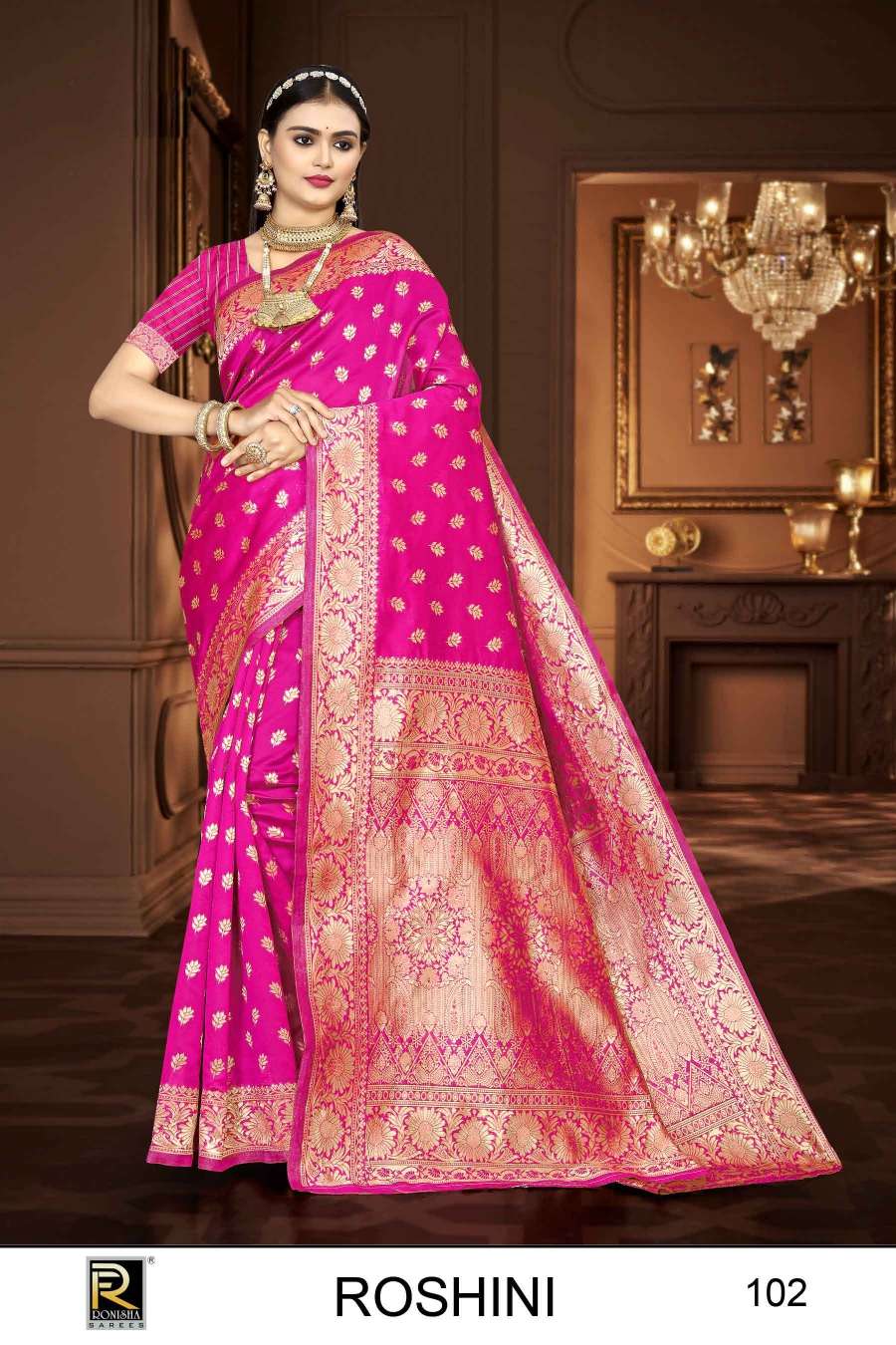 Ronisha Roshini  Banarasi Silk Saree Wholesale catalog
