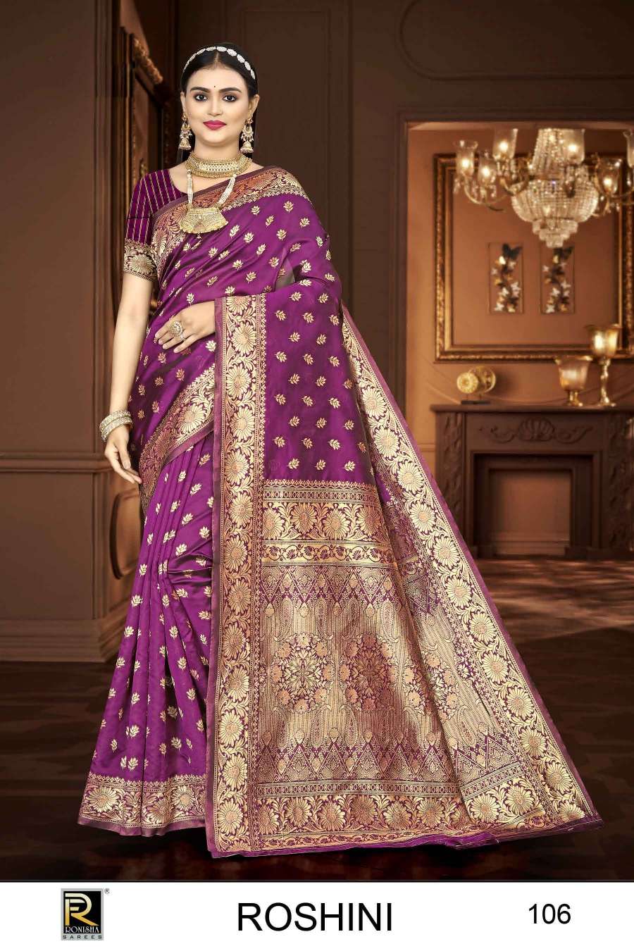 Ronisha Roshini  Banarasi Silk Saree Wholesale catalog