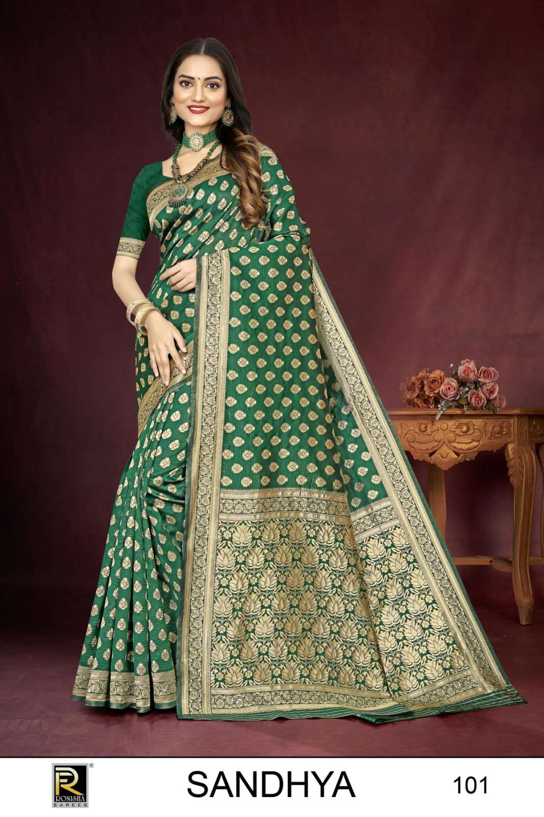Ronisha Sandhya  Banarasi Silk Saree Wholesale catalog