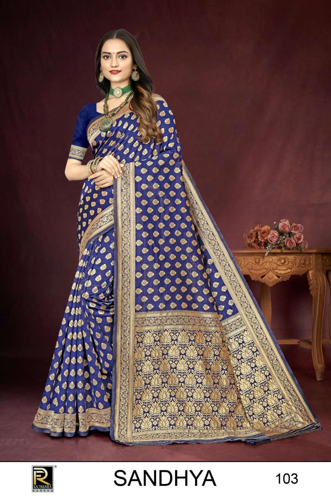 Ronisha Sandhya  Banarasi Silk Saree Wholesale catalog