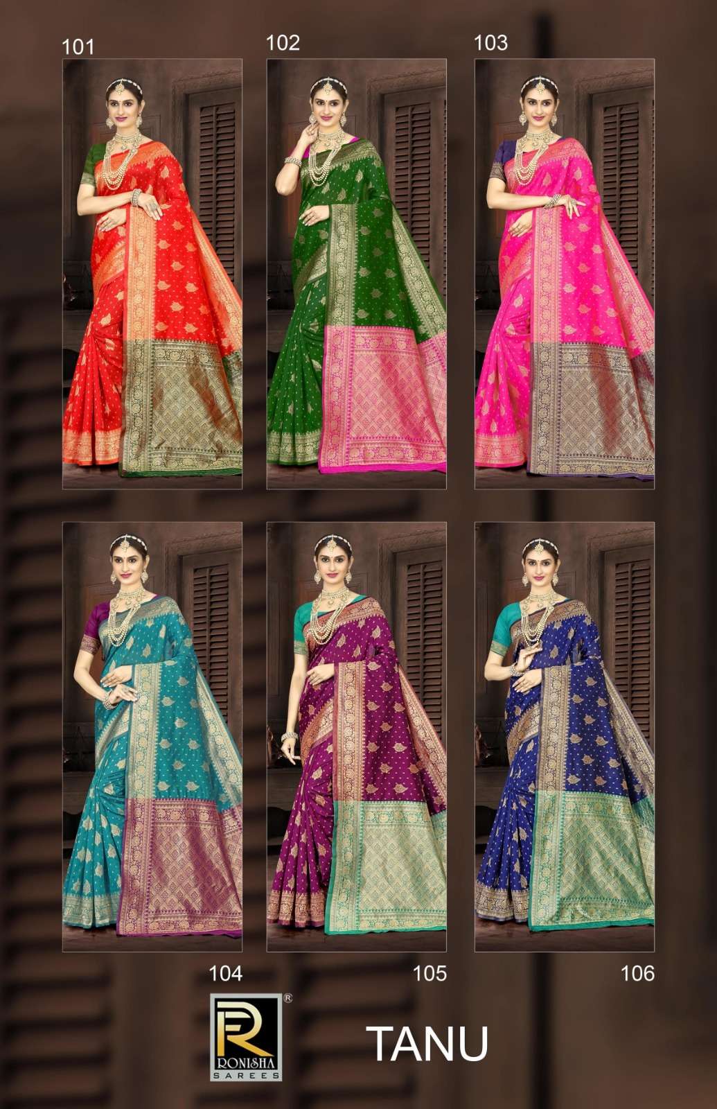 Ronisha Tanu  Banarasi Silk Saree Wholesale catalog
