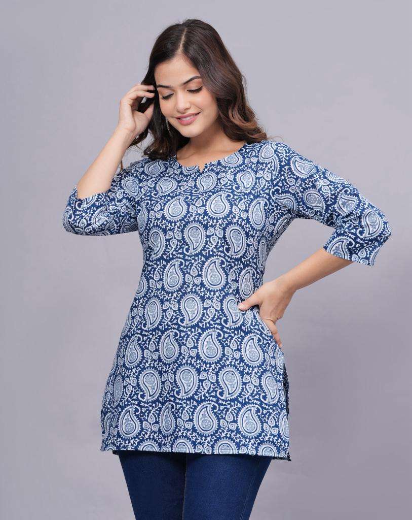 Sabella Cotton short printed kurti Wholesale catalog