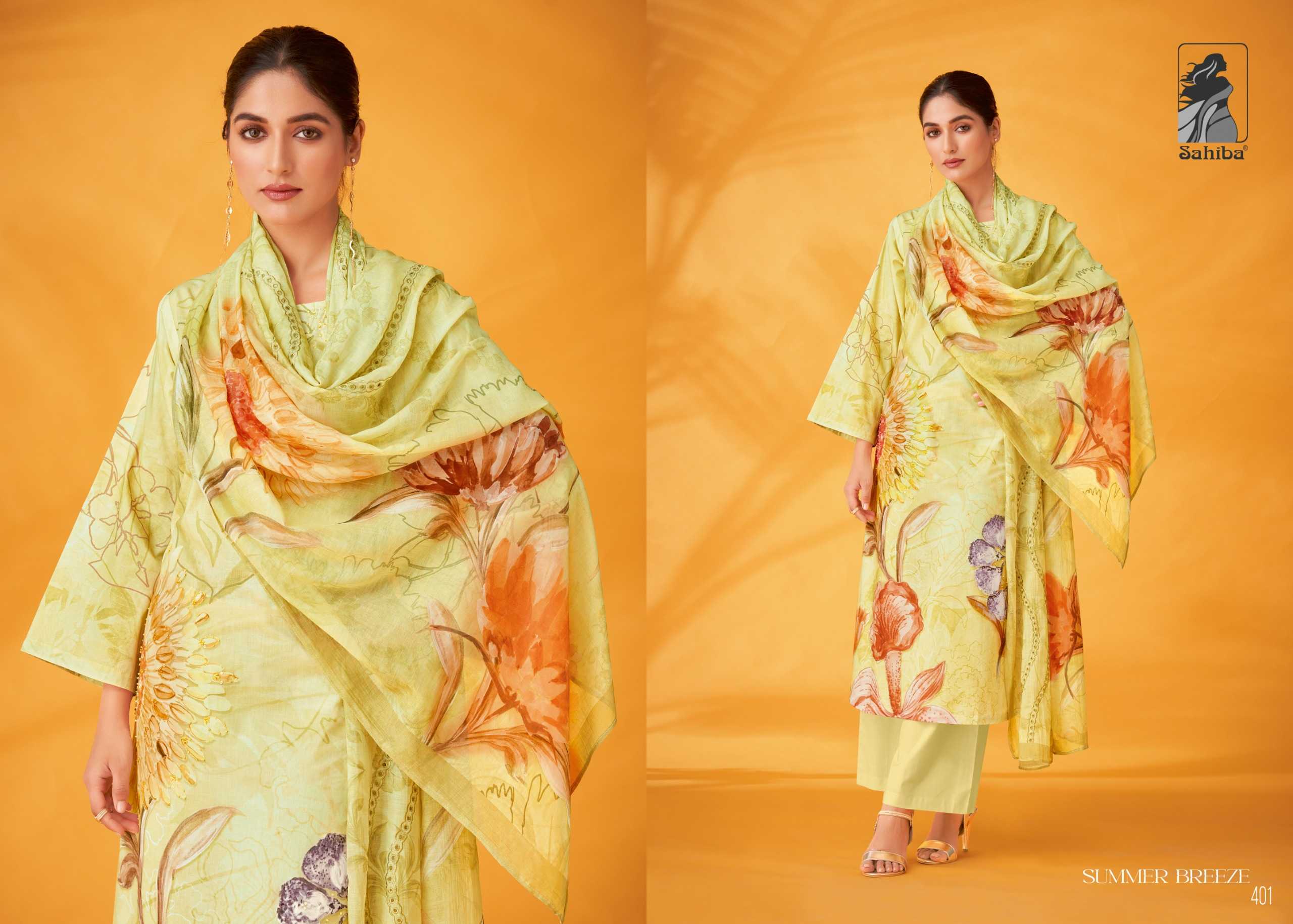 Sahiba SUMMER BREEZE Dress Material Wholesale catalog