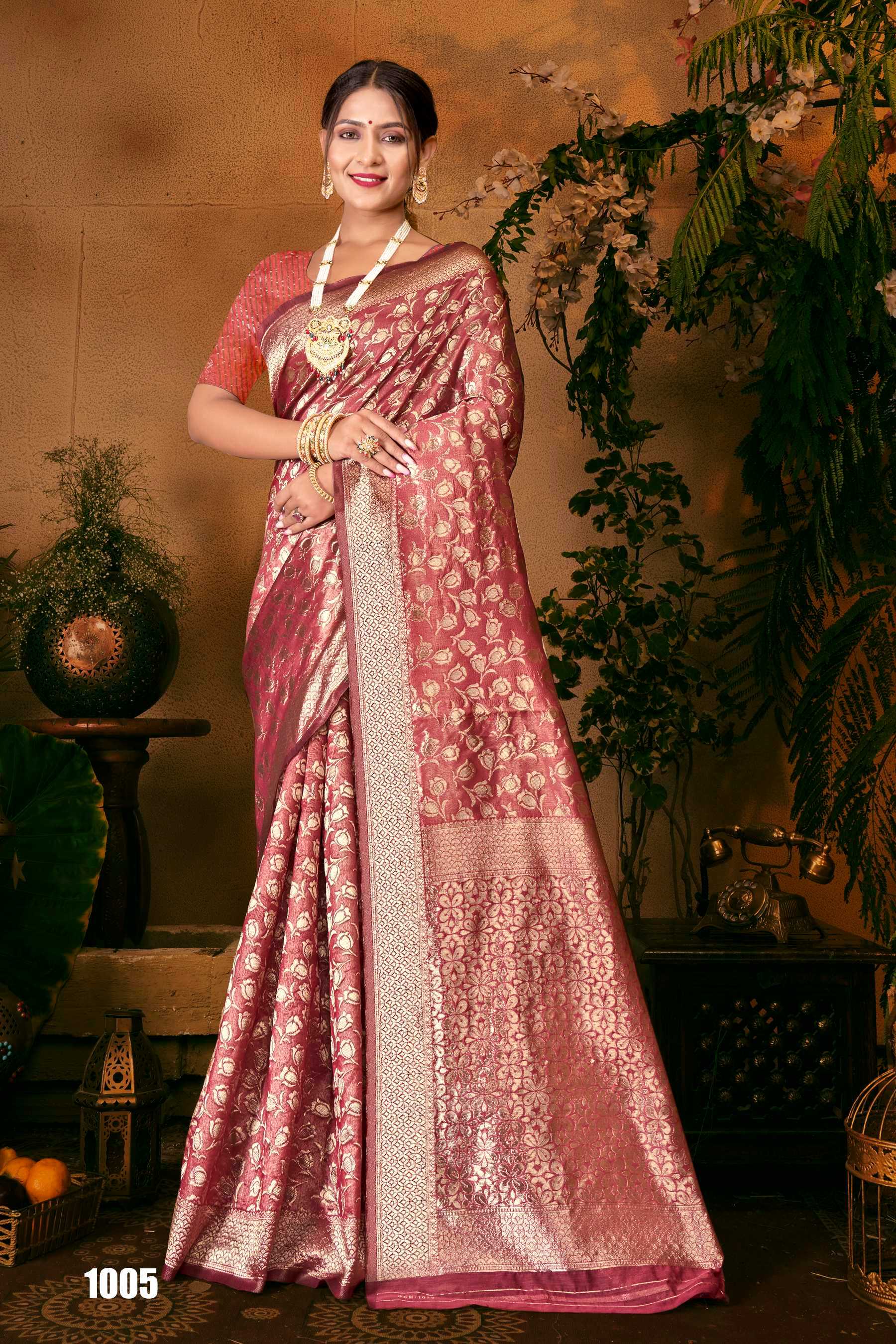 Saroj Blue Berry Vol.1 Soft cotton silk rich pallu Saree Wholesale catalog    