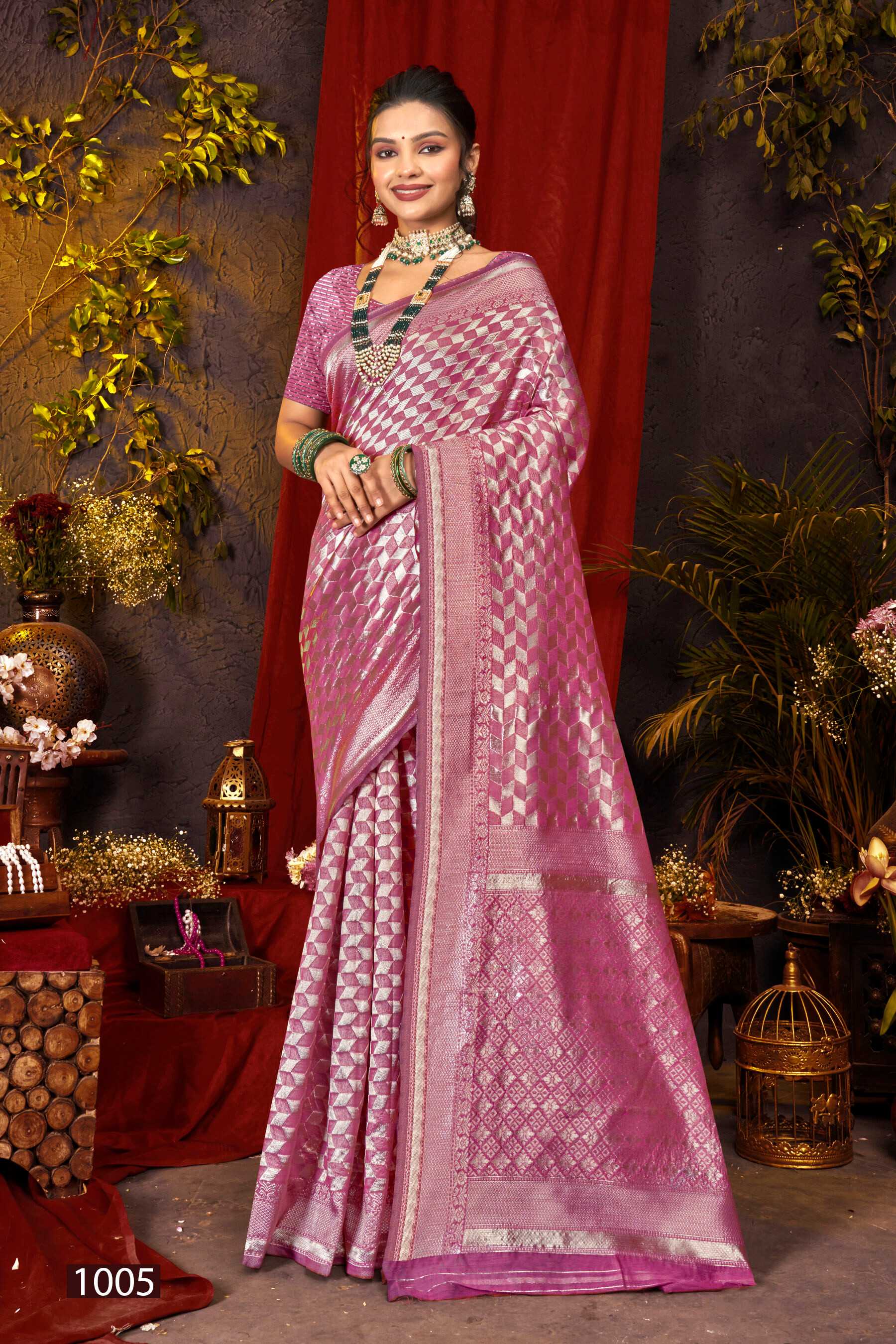 Saroj Blue Berry Vol.3 Soft cotton silk rich pallu Saree Wholesale catalog    