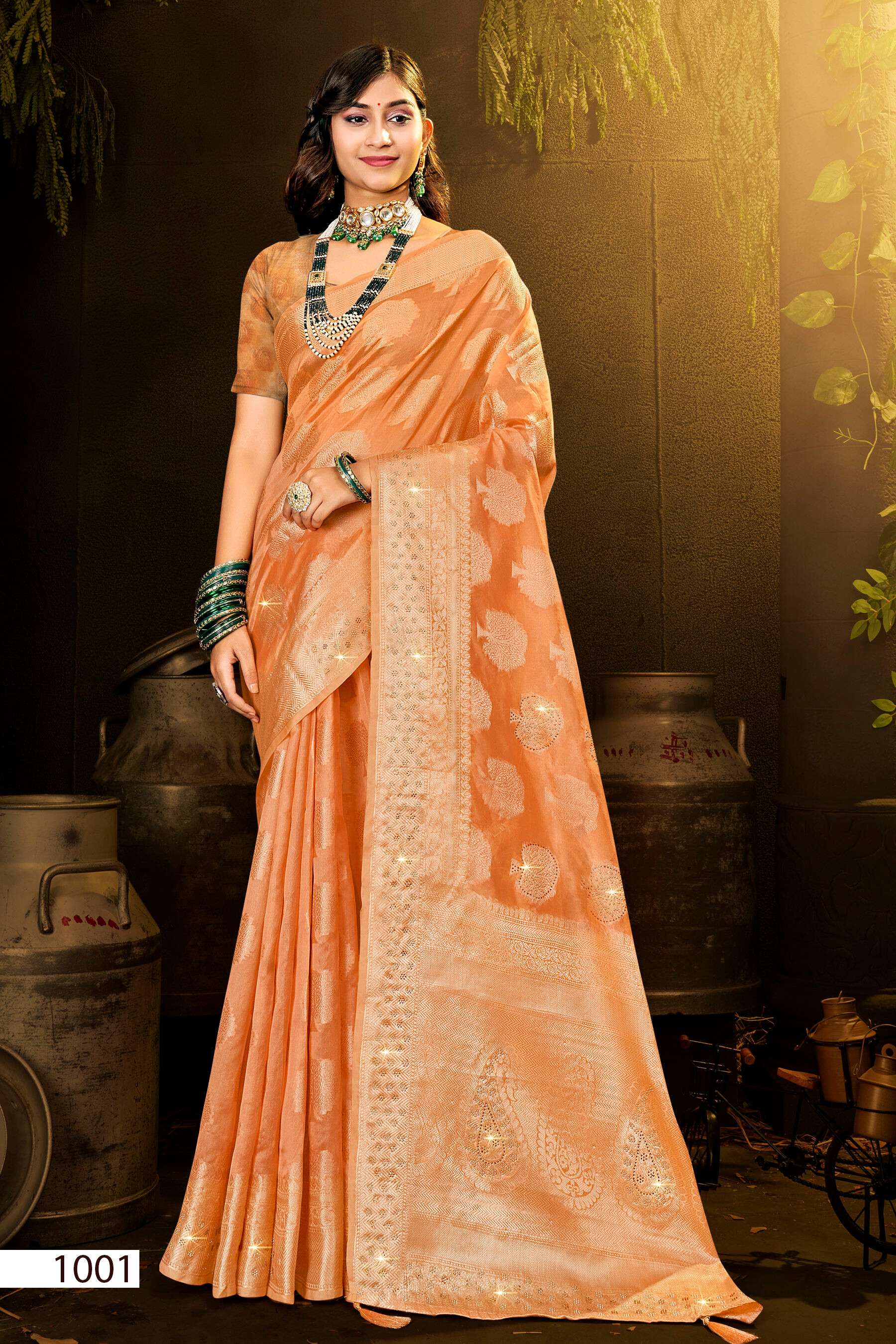 Saroj Blue Bird Vol - 4 Cotton silk with swarovski Saree Wholesale catalog    